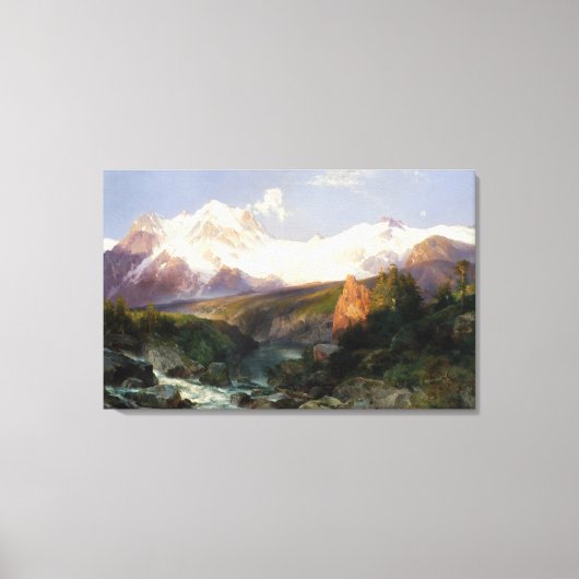 De Teton Range van Thomas Moran Canvas Afdruk (Voorkant)