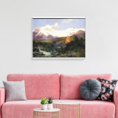 De Teton Range van Thomas Moran Canvas Afdruk (Insitu (Woonkamer))