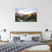 De Teton Range van Thomas Moran Canvas Afdruk (Insitu (Slaapkamer))
