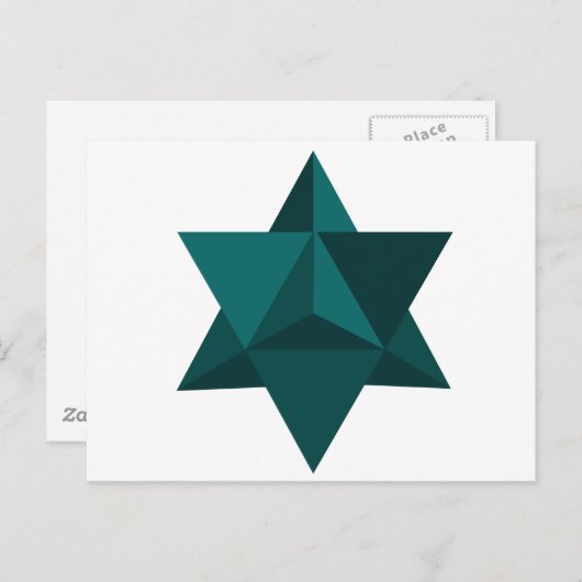 De Tetrageder van de ster Briefkaart (Voorkant / Achterkant)