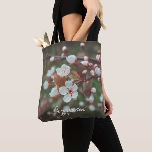 De Tevers van de Boom van het protsig met Witte Bl Tote Bag (Dichtbij)