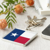 De Texaanse Lone Star State-vlag van Texas Sleutelhanger (Zijkant)