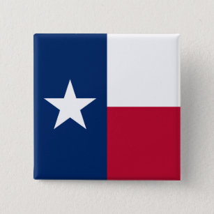 De Texaanse Lone Star State-vlag van Texas Vierkante Button 5,1 Cm