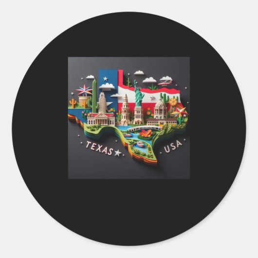 De Texaanse staat in de Verenigde Staten Sticker (Voorkant)