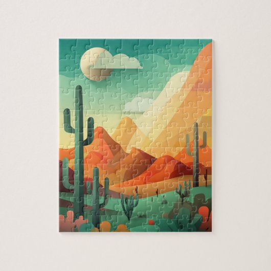 De Texaanse woestijn show van zijn enorme cactus Legpuzzel (Verticaal)