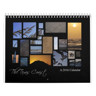 De Texas Coast Beach Calendar, een agenda voor 201 Kalender