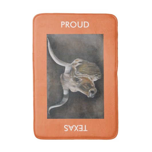 De Texas Longhorn Badmat (Voorkant Verticaal)