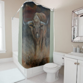 De Texas Longhorn Bull Douchegordijn
