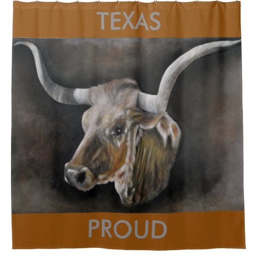 De Texas Longhorn Douchegordijn (Voorkant)