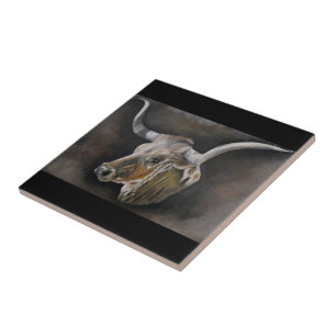 De Texas Longhorn Tegeltje