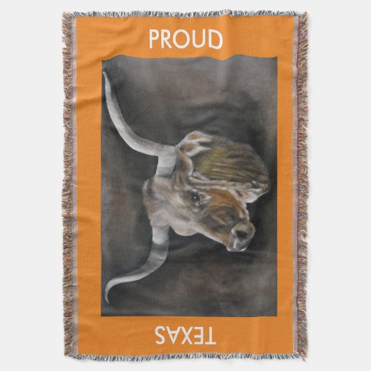 De Texas Longhorn Throw Blanket 2 Deken (Voorkant Verticaal)