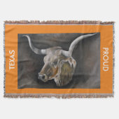 De Texas Longhorn Throw Blanket 2 Deken (Voorkant)