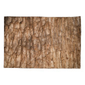 De textuur van de boomschors, natuurlijke houten a kussensloop (Achterkant)