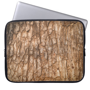 De textuur van de boomschors, natuurlijke houten a laptop sleeve