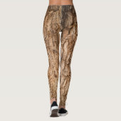 De textuur van de boomschors, natuurlijke houten a leggings (Achterkant)
