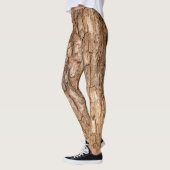 De textuur van de boomschors, natuurlijke houten a leggings (Links)