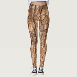 De textuur van de boomschors, natuurlijke houten a leggings
