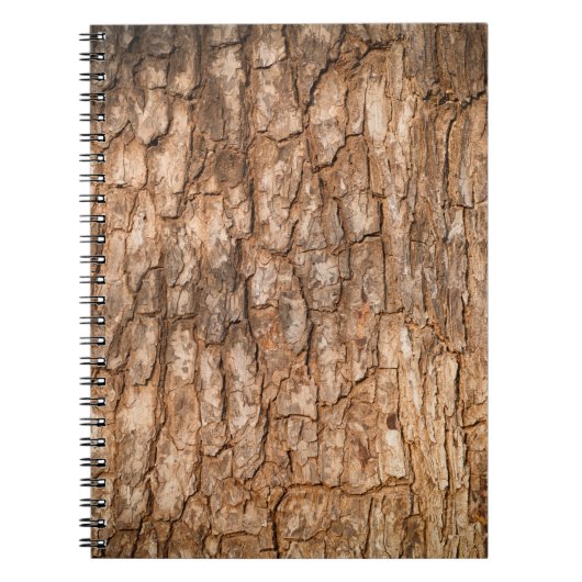 De textuur van de boomschors, natuurlijke houten a notitieboek (Voorkant)