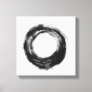 De textuur van de de slagcirkel van de borstel canvas afdruk