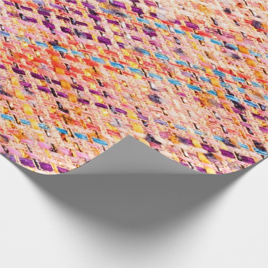 De textuur van de stof weeft een grote draad cadeaupapier (Hoek)