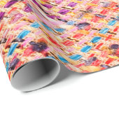 De textuur van de stof weeft een grote draad cadeaupapier (Rol Hoek)