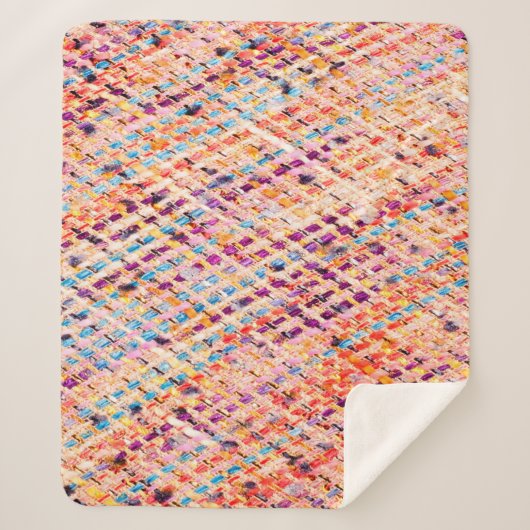 De textuur van de stof weeft een grote draad sherpa deken (Voorkant)