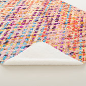 De textuur van de stof weeft een grote draad sherpa deken (3/4)