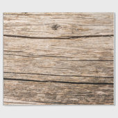 De textuur van een oud houten log zonder schors me cadeaupapier (Vlak)
