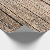 De textuur van een oud houten log zonder schors me cadeaupapier (Hoek)