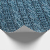 de textuur van het breiwerk, lichtblauwe colo cadeaupapier (Hoek)