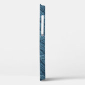 de textuur van het breiwerk, lichtblauwe colo Case-Mate iPhone case (Achterkant / Links)