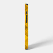 De textuur van het helder geel van het bindende gi iPhone hoesje (Linkerkant)