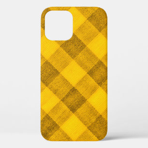 De textuur van het heldere geel van het bindgingha Case-Mate iPhone case