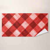 De textuur van het heldere rood van bindgingham f badhanddoek (Badhanddoek)