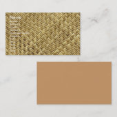 De textuur van het het weefselpatroon van de mand visitekaartje (Voorkant / Achterkant)