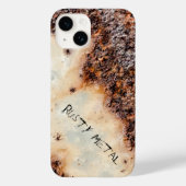 De textuur van het roodbruine roestmetaal personal Case-Mate iPhone case (Achterkant)