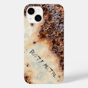 De textuur van het roodbruine roestmetaal personal Case-Mate iPhone case
