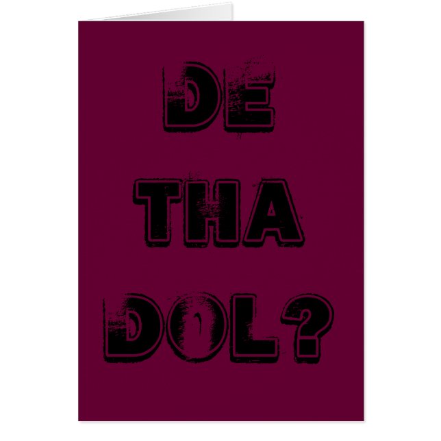 DE THA DOL? (Voorkant)