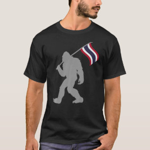 de Thaise of Thaise vlag op de vlag van Thailand T-shirt