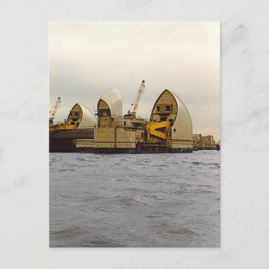 De Thames Barrier London Construction Briefkaart (Voorkant)