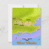 De Thames London England-kaart (Voorkant)