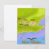 De Thames London England-kaart (Voorkant / Achterkant)