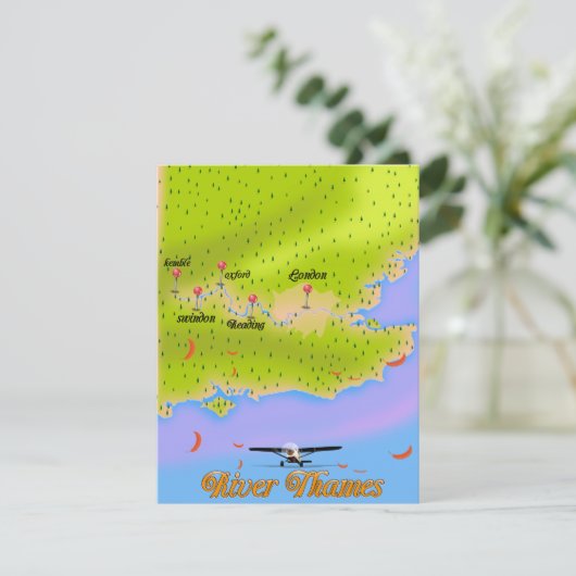 De Thames London England-kaart (Staand voorkant)
