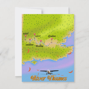 De Thames London England-kaart