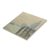 De Thames onder Westminster door Claude Monet Tegeltje (Zijkant)