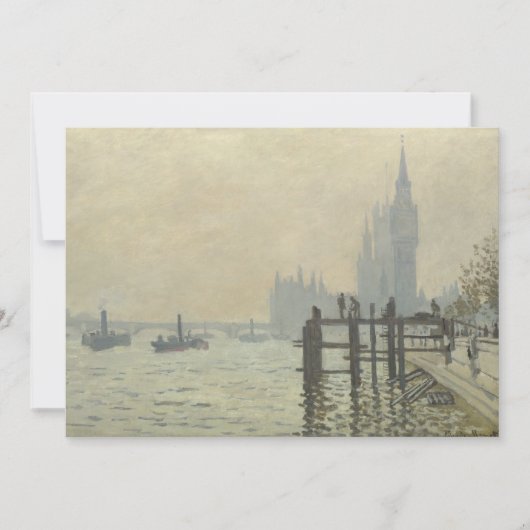 De Thames onder Westminster van Claude Monet (Voorkant)