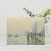 De Thames onder Westminster van Claude Monet (Staand voorkant)