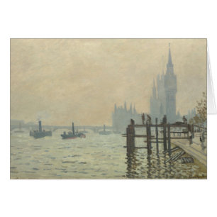 De Thames onder Westminster van Claude Monet