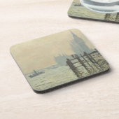 De Thames onder Westminster van Claude Monet Bier Onderzetter (Linkerzijde)