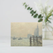 De Thames onder Westminster van Claude Monet Briefkaart (Staand voorkant)